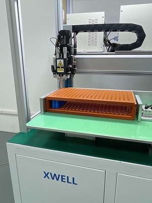 Elektrische Aluminiumpunktschweissen-Maschine automatisch für zylinderförmigen Batterie-Satz