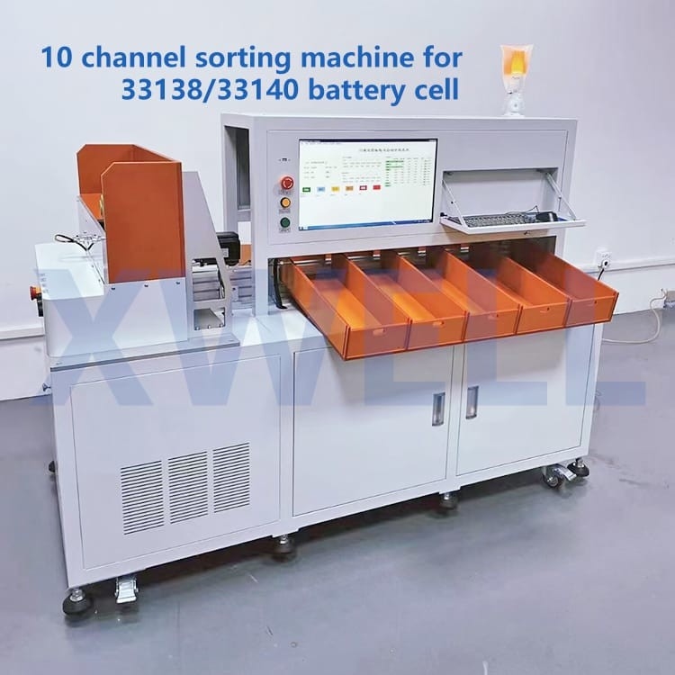 Automatischer zylinderförmiger Kanal der Batterie-Zellsortierenden Maschinen-10 für 33138 33140