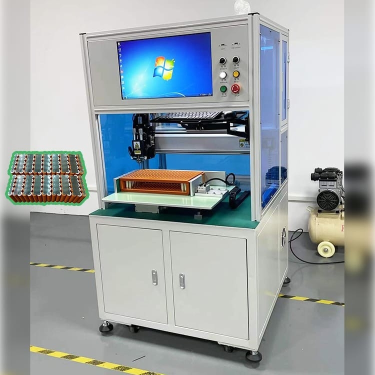 Einseitige automatische Akku-Punktschweißmaschine für 18650 21700 zylindrische Zelle