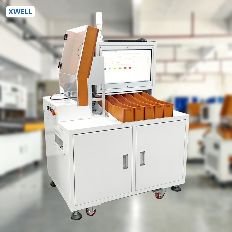 Automatische 5-Kanal-Zylinder-Sortiermaschine für 18650, 26650, 32650, 21700 Zellen mit Spannung und Widerstand