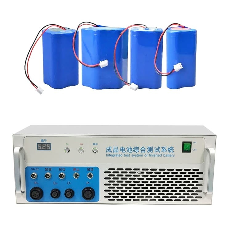 Lithiumion-18650 Batterie-Satz-umfassende Prüfvorrichtungs-Test-Maschine 100V 200A für die fertige Batterie-Prüfung