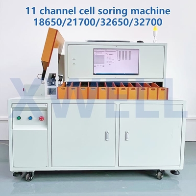 11 Kanal-zylinderförmiger Batterie-Sortierer 18650 26650 32650 21700 Batterie-sortierende Maschine
