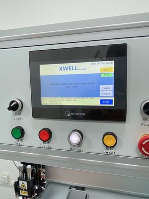 Guter Preis Simplex-automatische Punktschweissen-Maschine für zylinderförmigen Batterie-Satz-Nickel-Streifen Online