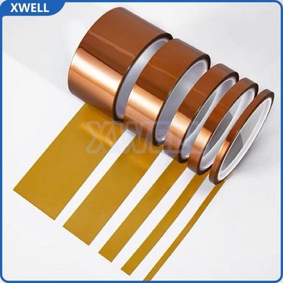 Guter Preis Heat Resistant Polyimide Film Tape High Temperature Single Sided Tape With Die Cutting, Gold Finger High Temperature Tape for Circuit Board Solder Mask Heat Resistance and Battery Insulation Online